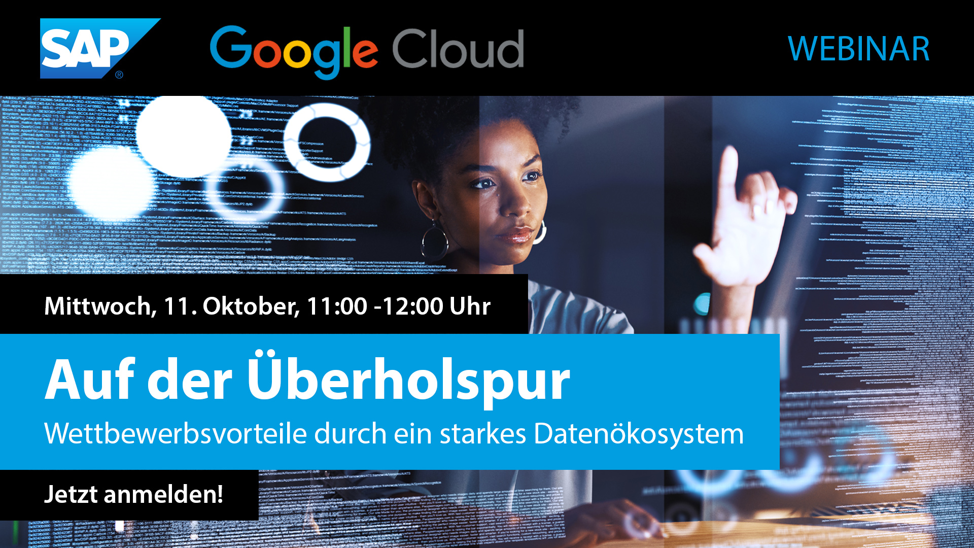 Webinar: „Auf der Überholspur – Wettbewerbsvorteile durch ein starkes Datenökosystem“.