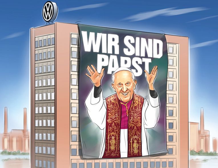 Sternzeichen Papst fährt VW ID