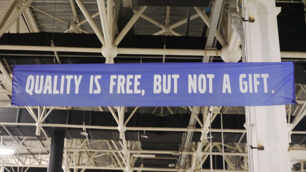 Spruchband bei Volvo in China: