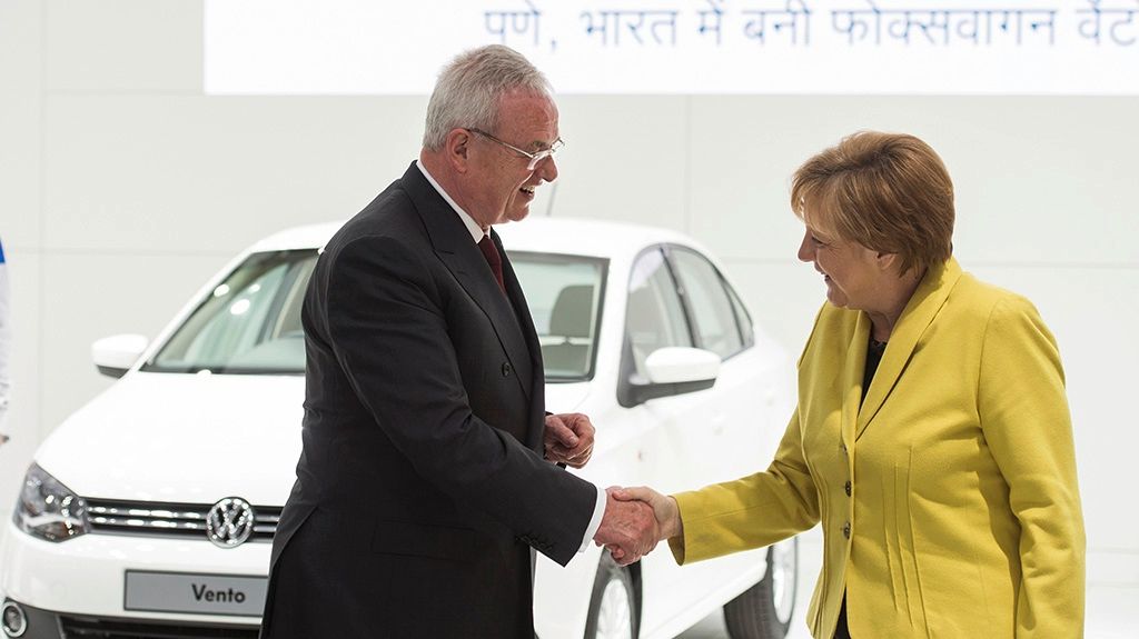 Winterkorn und Merkel: