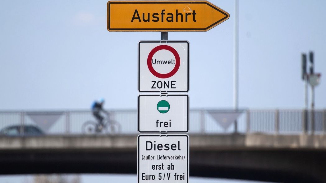 Umweltzone, Dieselfahrverbot, Verkehr, Stadt, Stic