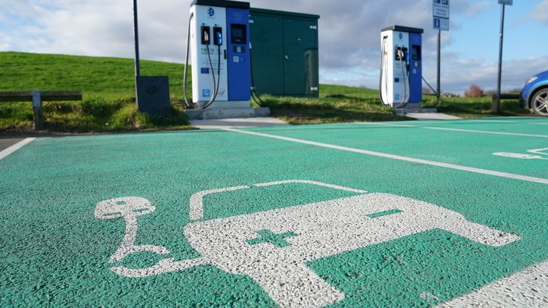 E-Auto-Ladestation in Großbritannien