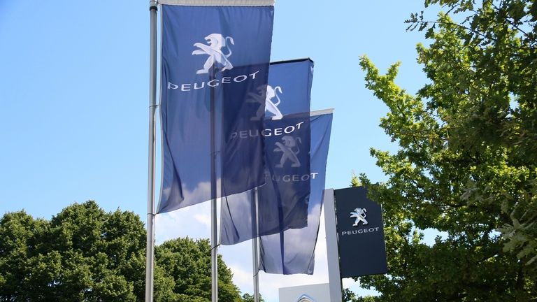 Peugeot Beflaggung