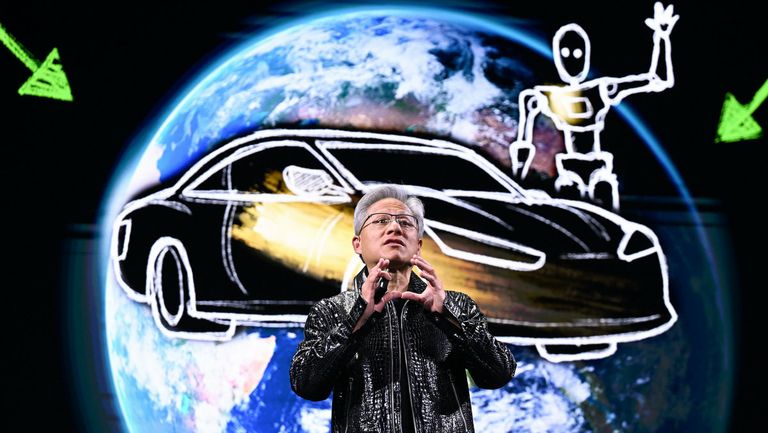 Nvidia-CEO Jensen Huang bei der CES 2025 in Las Vegas