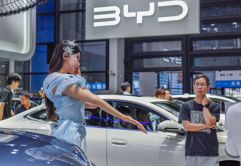BYD-Stand auf Messe in China